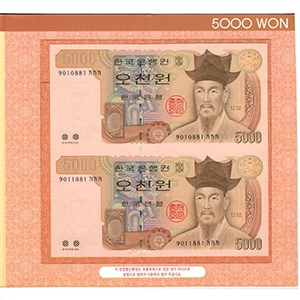연결형은행권 라 오천원권 2면부
