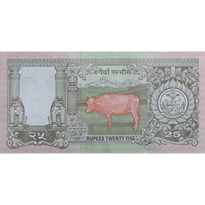 25 Rupees  국왕 즉위 25주년