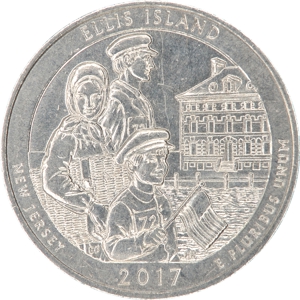 Quarter Dollar 워싱턴  엘리스 섬, 뉴저지