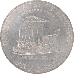 5 Cents 제퍼슨 니켈  루이스와 클라크 탐험 200주년