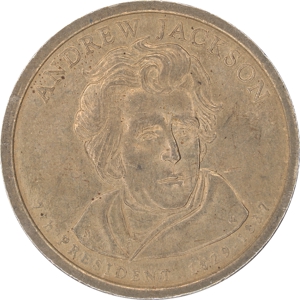 1 Dollar 앤드류 잭슨  대통령 1달러 동전 프로그램